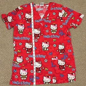 Hello kitty scrub top Small